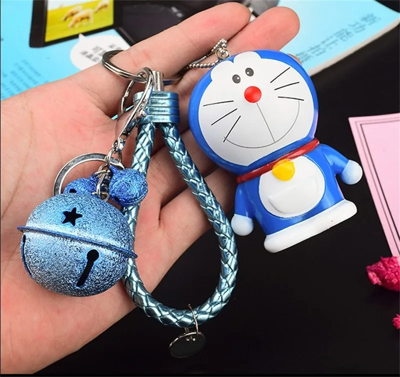 Аниме мультфильм Дораэмон ключ крышка Doraemon Rilakkuma ключница шапки прекрасный брелок для ключей детский подарок Коллекционная фигурка