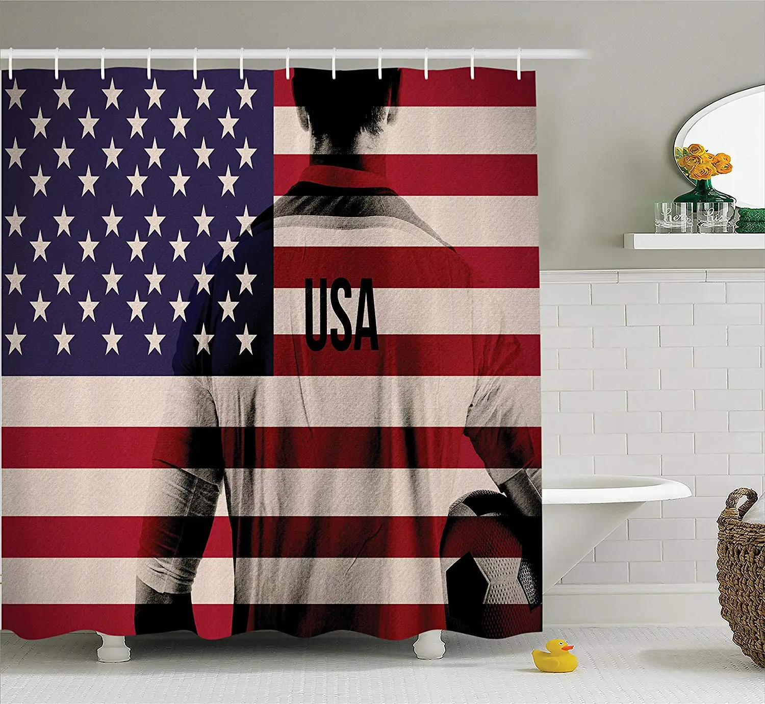 Us 15 06 40 Off Sports Shower Curtain Composite Double Exposure Image Of A Soccer Player American Flag National Usa Run In Curtains From Home Us 15 06 40 Off Sports Shower Curtain Composite Double Exposure Image Of A Soccer Player American Flag National Usa Run In Curtains From Home