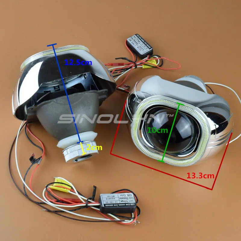Lente do Projetor Lentes dos Faróis Acessórios do Carro Sinolyn Koito Bixenon Completo h4 3.0 Praça Anjo Diabo Olhos Luzes Retrofit q5 Kit 16 High Quality Automóveis e motos