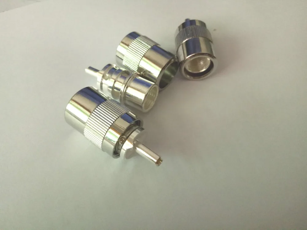 

10pcs UHF Male PL259 Plug Solder for RG8 RG213 LMR400 Cable Connector adapter