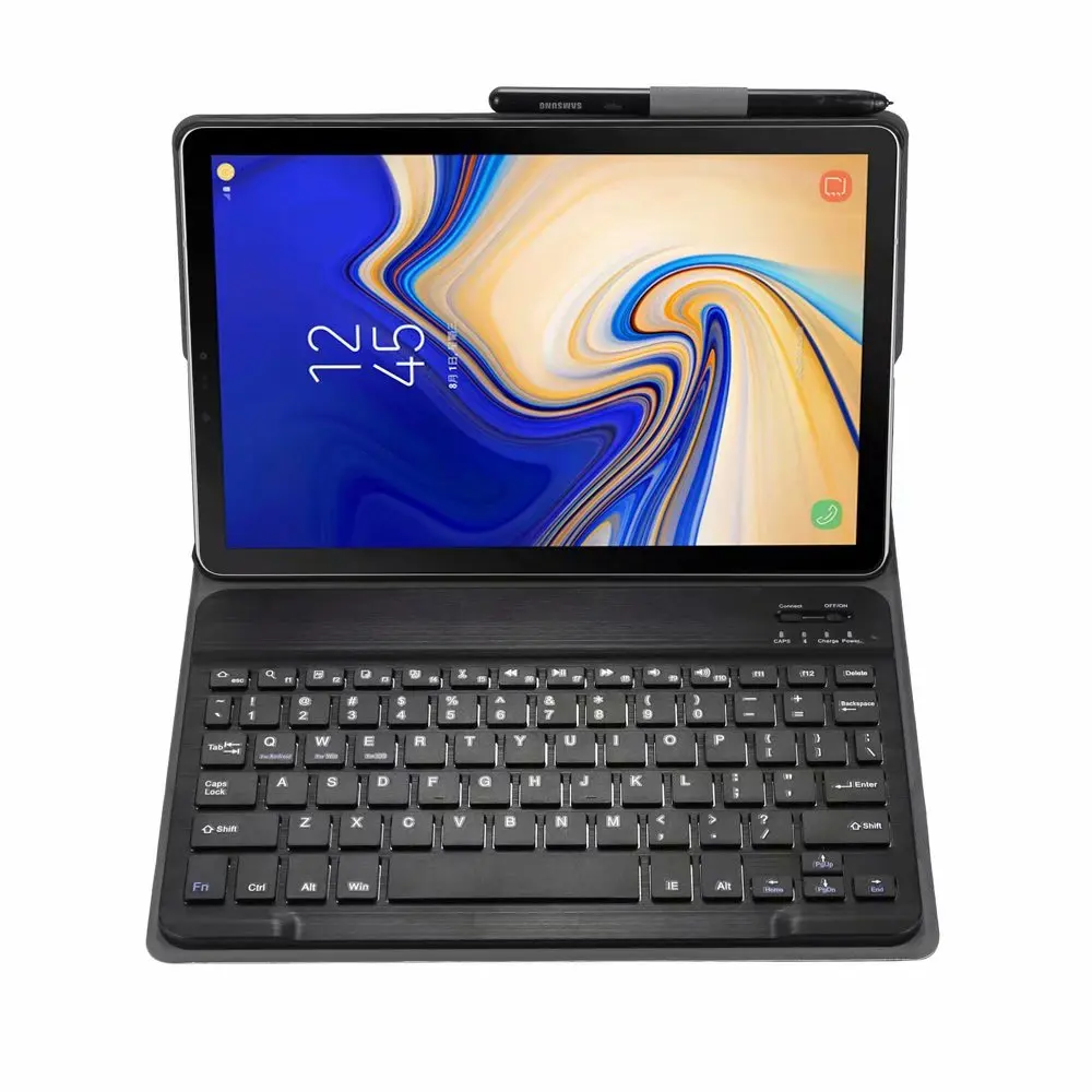 Keyboard Case for Samsung Galaxy Tab A A2 10.5 2018 T590 T595 SM-T590 tablet Bluetooth Leather Stand Cover +pen | Компьютеры и офис