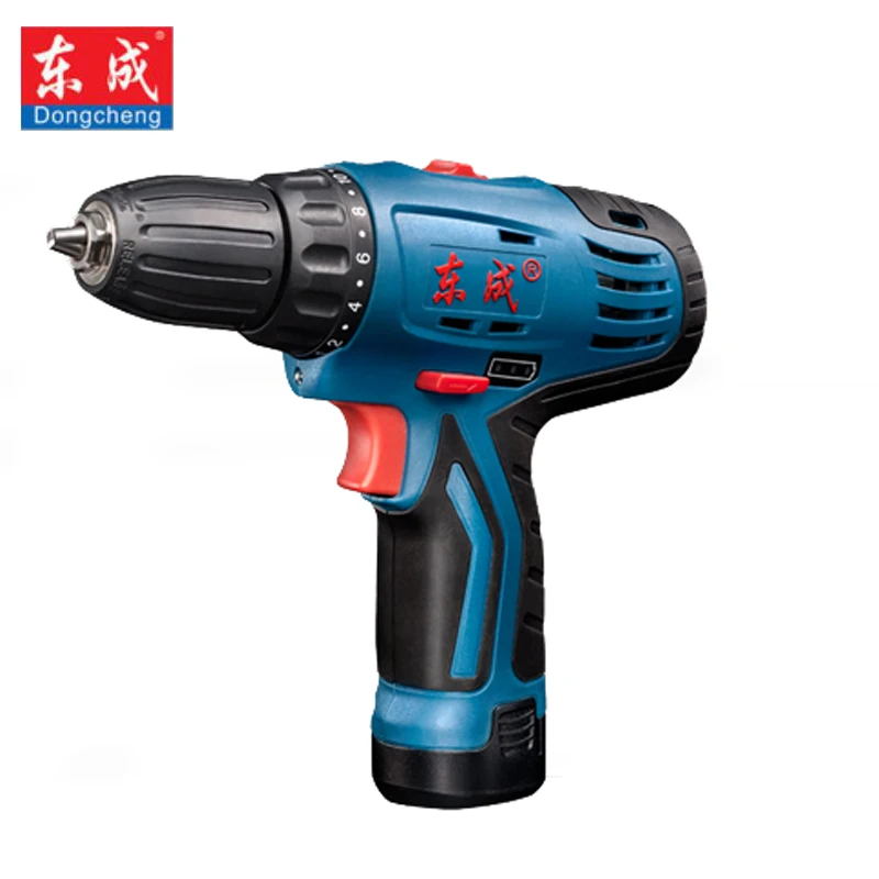 

Dongcheng Power Drill 12-Volt Max DC Lithium-Ion Battery 20mm 2-Speed Electric Cordless Drill Mini Screwdriver Impact Driver