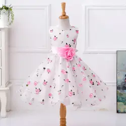 Платья для вечеринок для девочек в цветочек для платье-пачка для девочек цветочные дети колено платье принцессы халат 2019