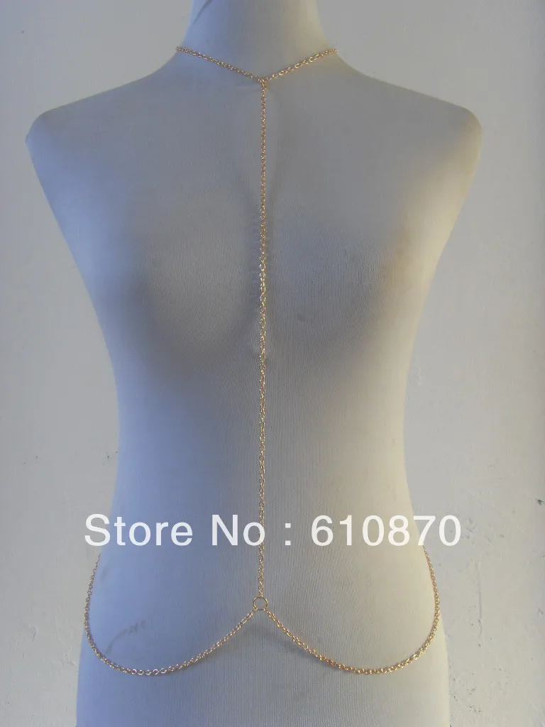 Hot Popular Fashion Women Sexy Gold Body Chain Choker Necklace Full