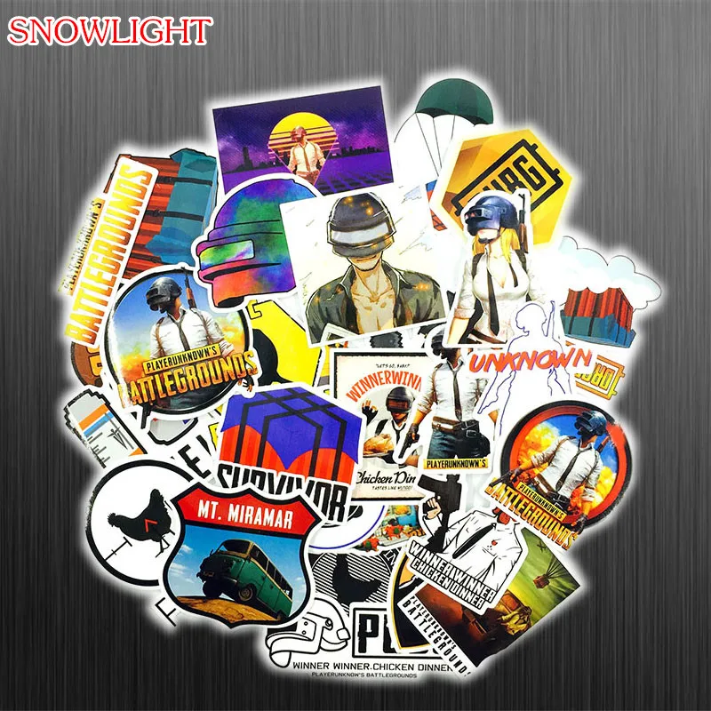 

29Pcs PUBG Game Stickers For Car Laptop Luggage Computer Bicycle Phone case Skateboard Pad Decal Chicken Dinner Sticker