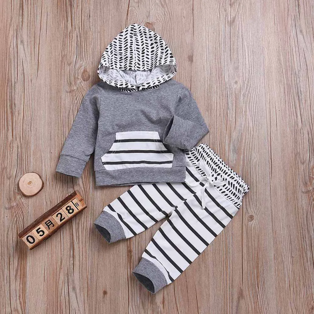 

MUQGEW Newborn Baby Boys Clothing Set 2PCs Stripe Tops+Pants Outfits Clothes Set newborn clothing infant conjunto infantil roupa