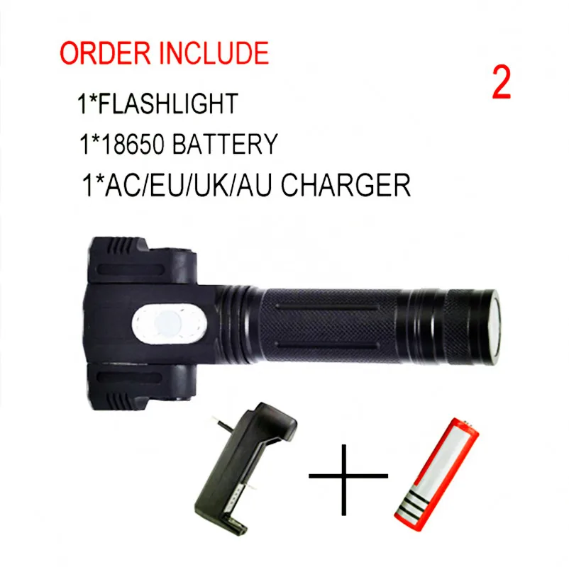 3800LM Cree xml t6+ 2Q5 фонарик мощный светодиодный фонарик перезаряжаемый фонарь вспышки света Применение 18650 Батарея для Кемпинг пеший туризм - Испускаемый цвет: 27122