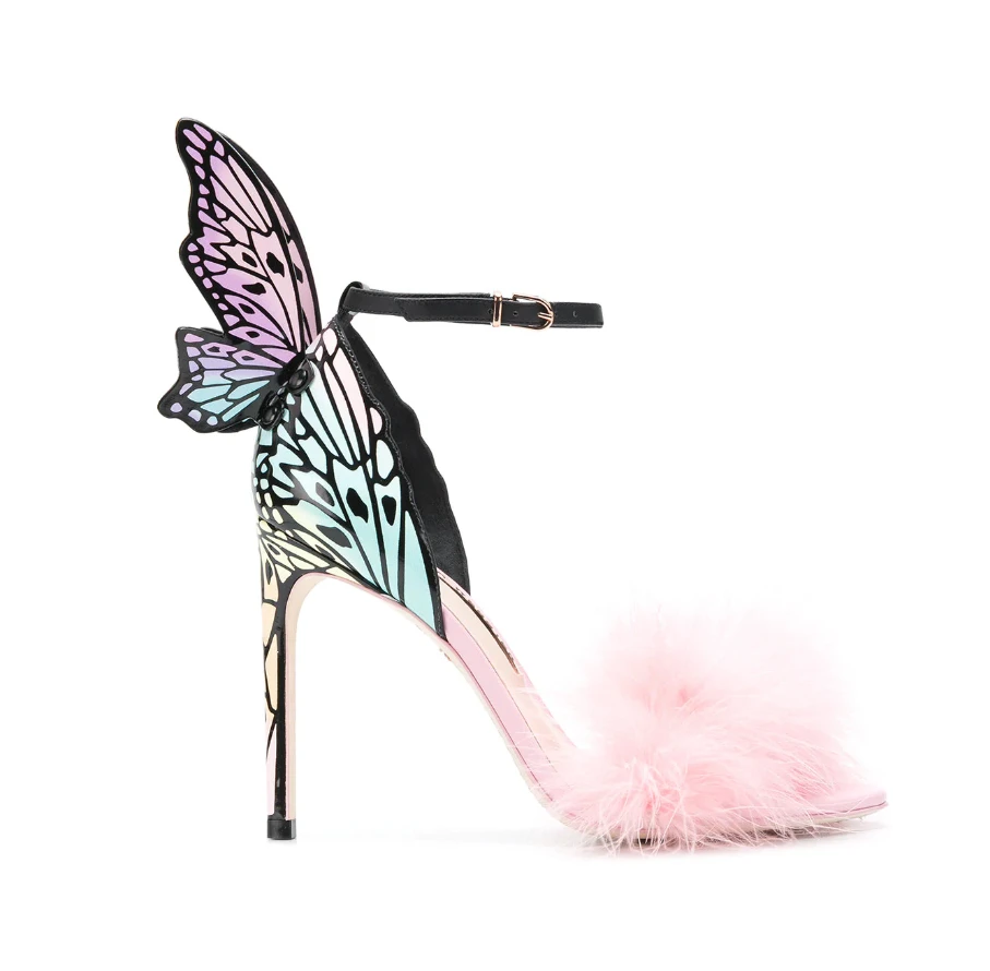 

Carole Levy 2019 Woman Shoes Summer Butterfly Wing Bridesmaid Wedding Shoes Lady Fashionable T-stage Show Pumps Stilettos Sandal