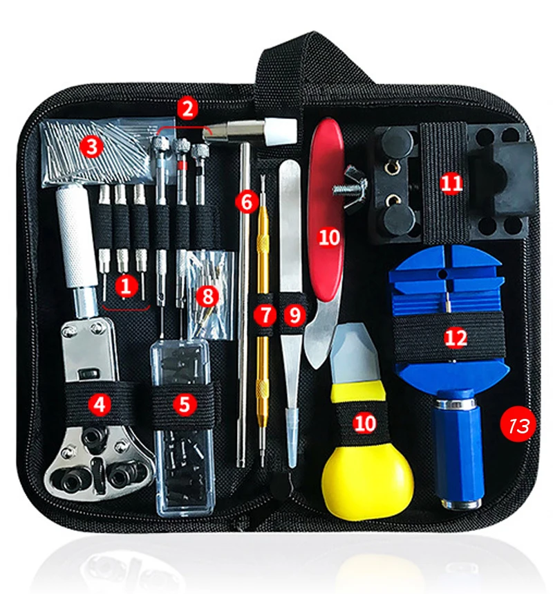 Часы инструменты ремонта Часы Repair Tool Kit для бутылок устройство для удаления звеньев комплект Весна Бар Ремонт Отвертка часовщик