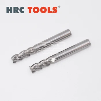 

Free shipping 3Flutes HRC55 6/8/10/12/mm Tungsten Solid Carbide Processing Aluminum Flat Endmill CNC Milling Cutters Router Bits