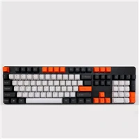 DIY клавишные колпачки pbt различные цвета выбор для вишни MX ключи для механической клавиатуры ключ крышка переключатель удалить 104 ключи - Цвет: blackwhite