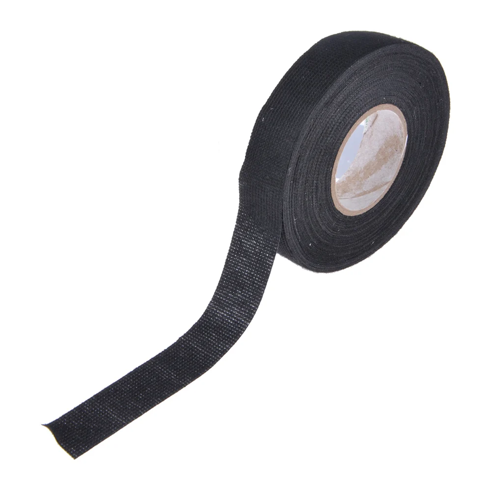 Tape Adhesive Lint Sticky Cloth Fabric Wiring Loom Harness 15m *19mm