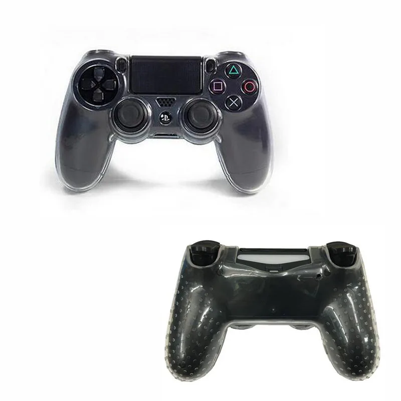 Прозрачный жесткий чехол защитный для контроллера Sony Playstation 4 PS4 DualShock прозрачный