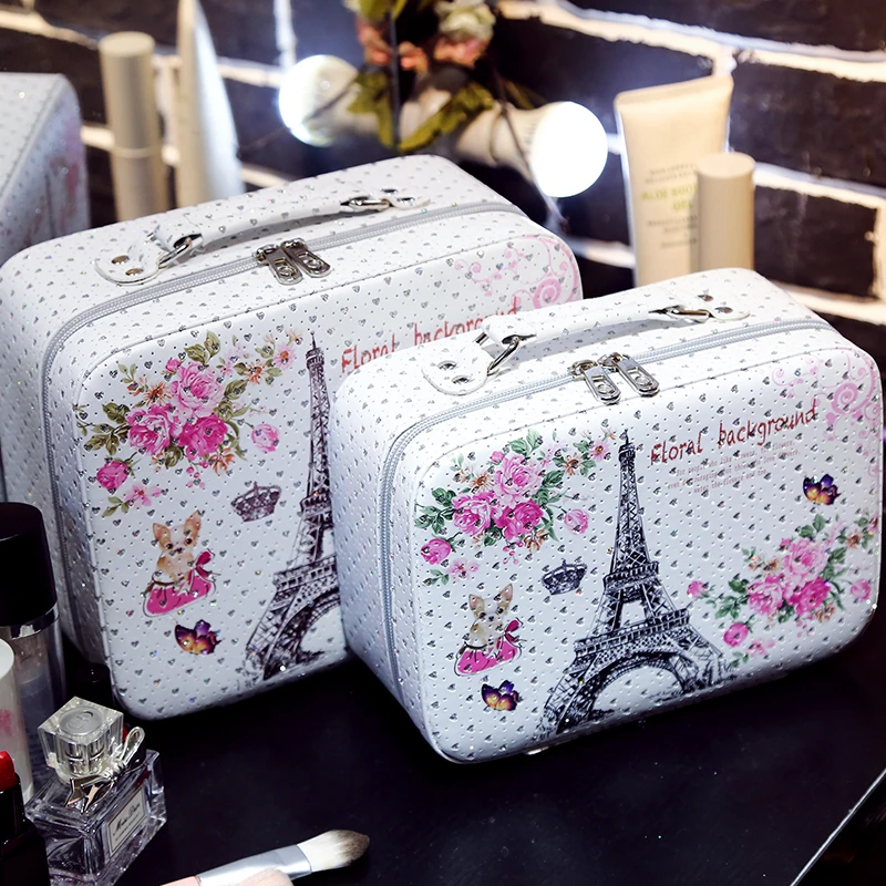 

Cosmetic Bag Portable Large Capacity Storage Bag Waterproof Lovely Travel Ladies Cosmetic Cases Multi-function Professional