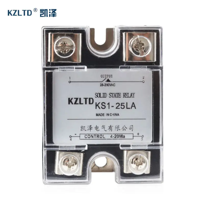 SSR 25LA 4 20MA to AC Relay Output 28280V AC 1 Phase Solid State Relay
