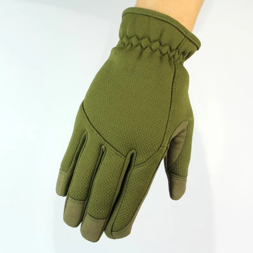 Мужские тактические перчатки для взрослых защита от ветра, от дождя противоскользящие теплые лыжные перчатки на открытом воздухе - Цвет: Army green