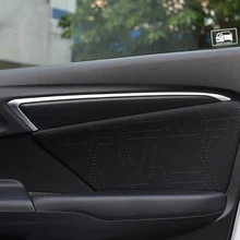 For Honda FIT JAZZ accessories 2014 2015 2016 car styling Car Door Interior Handrail Decoration strip frame cover trim