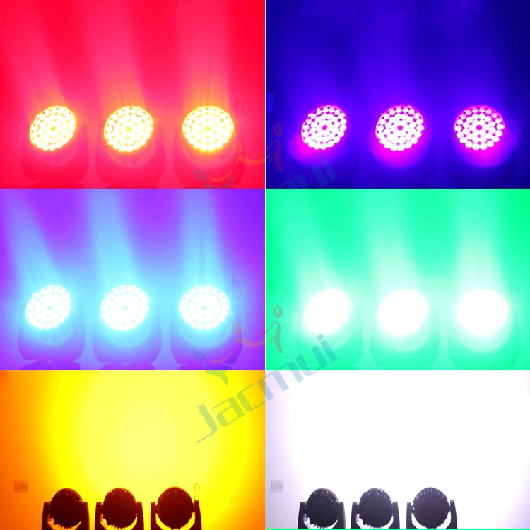 (4 шт./лот) продвижение продаж белый корпус 36*18 Вт Led RGBWA + UV 6 в 1 зум движущаяся