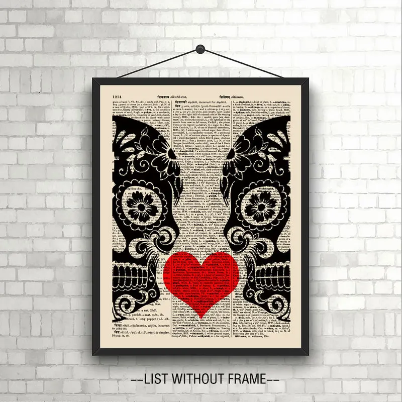 Sugar Skull Love Upcycled Vintage Dictionary Art Print Classical Wall Art Fine Art Paper Living Room Poster Unframed
Sugar Skull Love Upcycled Vintage Dictionary Art Print Classical Wall Art Fine Art Paper Living Room Poster Unframed