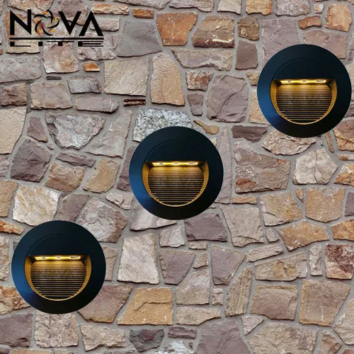 3w Outdoor Recessed Led Wall Lamp Round Exterior Led Step Light With Built In 3w Outdoor Recessed Led Wall Lamp Round Exterior Led Step Light With Built In