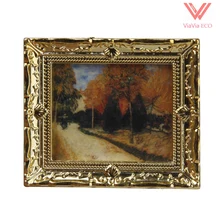 OMoToys Смола Рамка Осенняя деревянная Настенная роспись миниатюрная