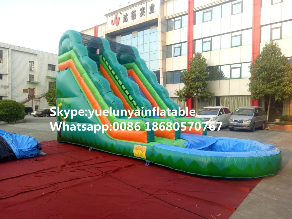 Factory direct inflatable castle slides large obstacles Animal  slide castle combination Jungle Pool Slide KY-708