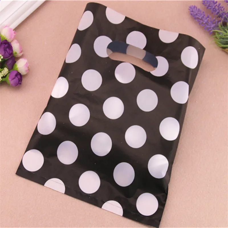 2016 New Design Wholesale 100pcs/lot 20*25cm Black Fashion Sport Gift Packaging Bags With Handles Plastic Shopping Bags