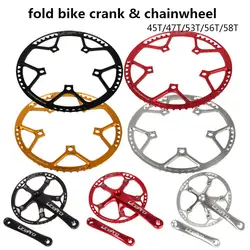 Складной велосипед crank & chainwheel 45 T 47 T 53 T 56 T 58 T для BMX 14 16 20 дюймов складной велосипед Звездочка Сверхлегкий 170 мм Длинный