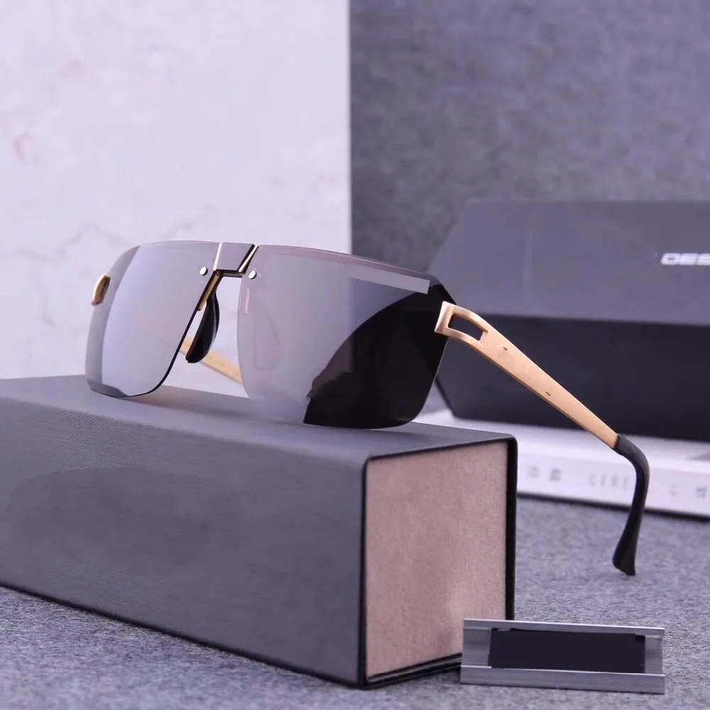 Мужские солнцезащитные очки без оправы для вождения