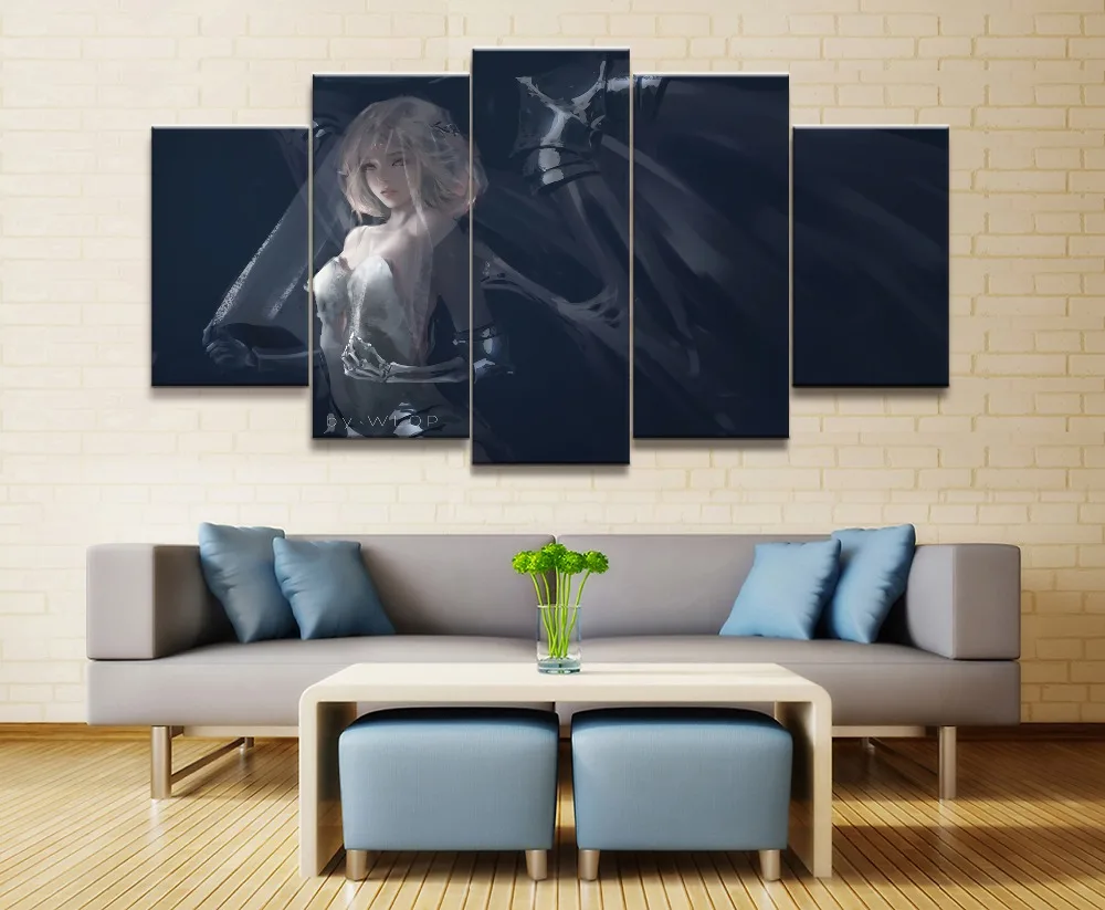 

Ghost Blade Angel Princess Anime 5 Piece HD Print Home Painting Wall Art Canvas Art For Living Wall Art Painting Decorative