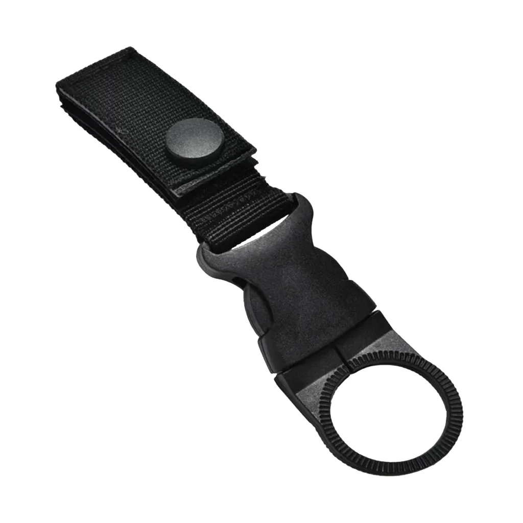 Outdoor Carabiner Nylon Key Hook Molle Webbing Strap Hanging System Belt Buckle Water Bottle Holder Choice of Color 