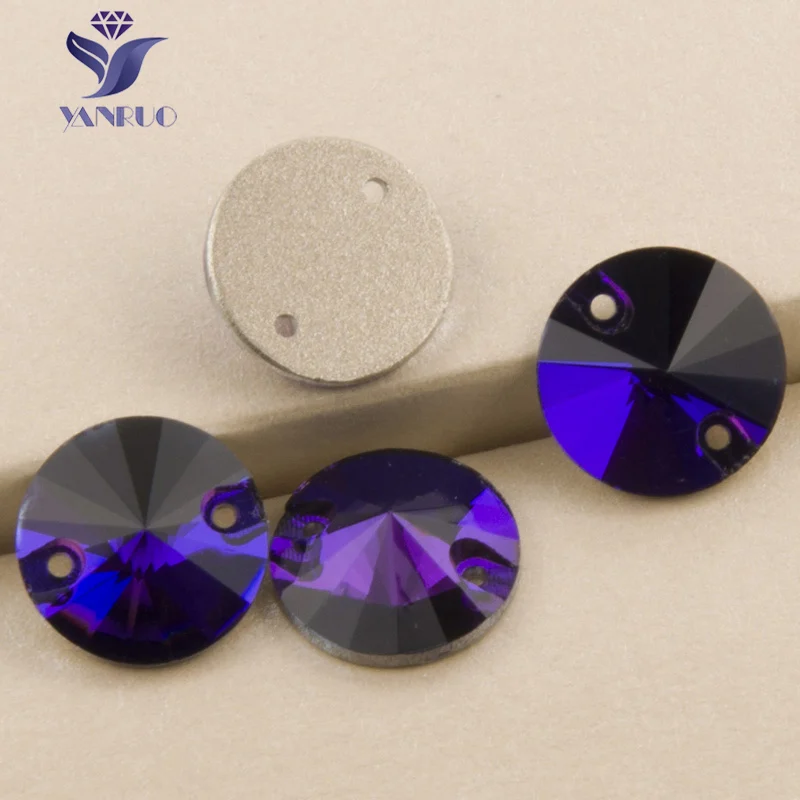 YANRUO 3200 Rivoli фиолетовый бархат пришить страз камни и кристаллы DIY шитье ремесло