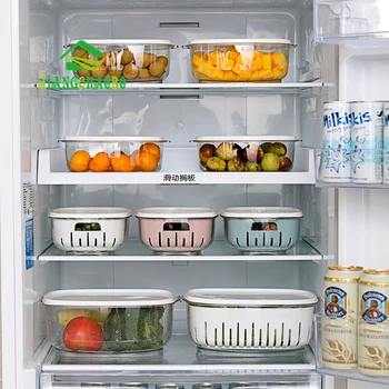 

Double-layer Fresh Storage Box Large Refrigerator Food Storage Box Home Transparent Food Storage Box Kitchen Plastic Box