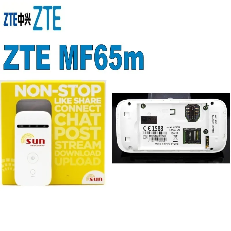 Лот из 500 шт zte MF65m 3g HSPA+ точка доступа мобильный роутер Карманный wifi широкополосный 3g SIM карта Mifi