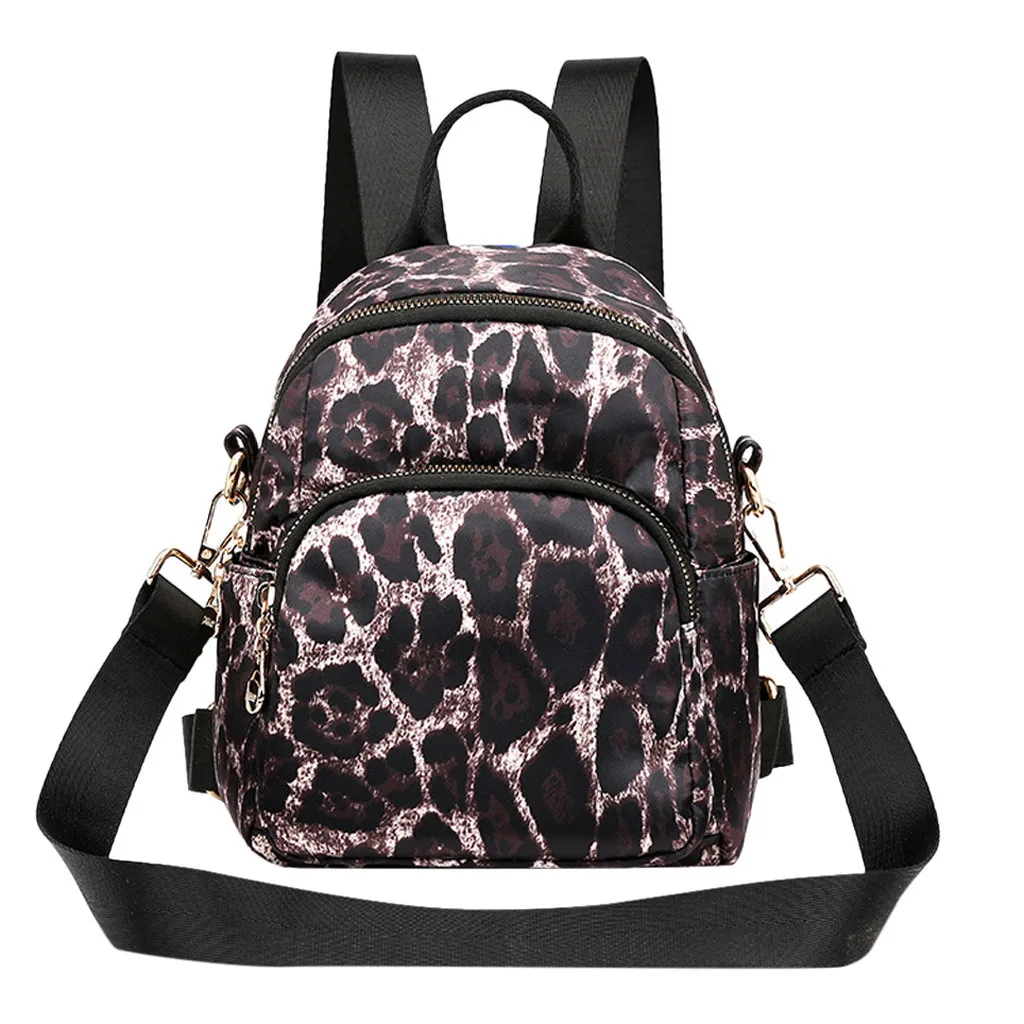 

Women's Printed Ethnic Nylon Fabric Bag Waterproof Shoulders Backpacks fashion Leopard anti theft high quality school bag Mar 10