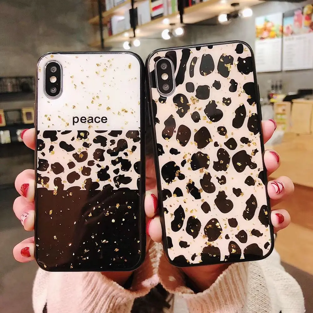 

Case For Huawei Mate 20 Lite Case For Huawei P20 Pro Case Glitter Leopard Print Silicone Cover For Huawei P10 Plus Nova 3i 3 2S