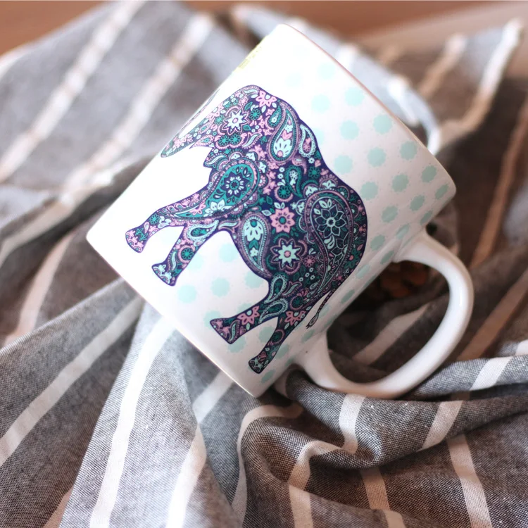 Kualitas Tinggi Seni Satwa Liar Hewan Cetak Gajah Keramik