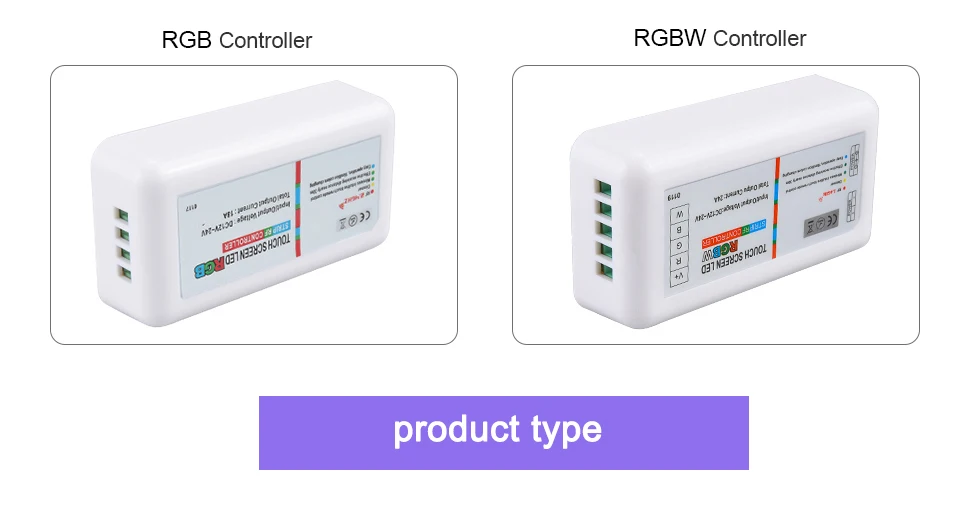 DC 12V-24V 2.4G RF Remote LED Controller RGB Controller Wireless Touch Screen RGBW Controller for Mi light RGB Tape RGBW Strip (4)