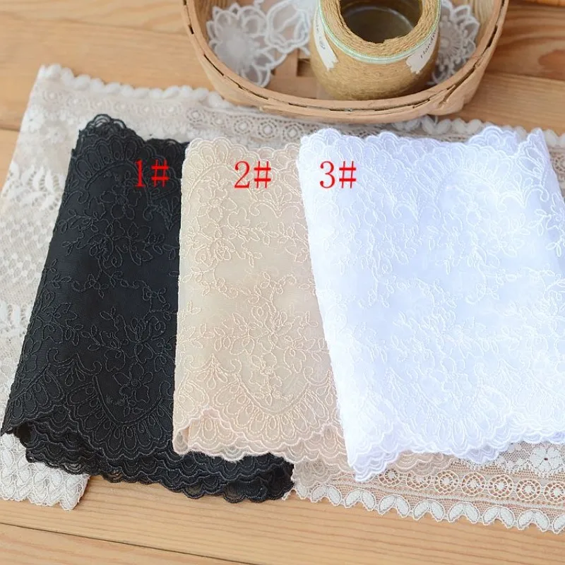 

hot sale Lace accessories black white skin soft car bone embroidery lace 15 cm H1502
