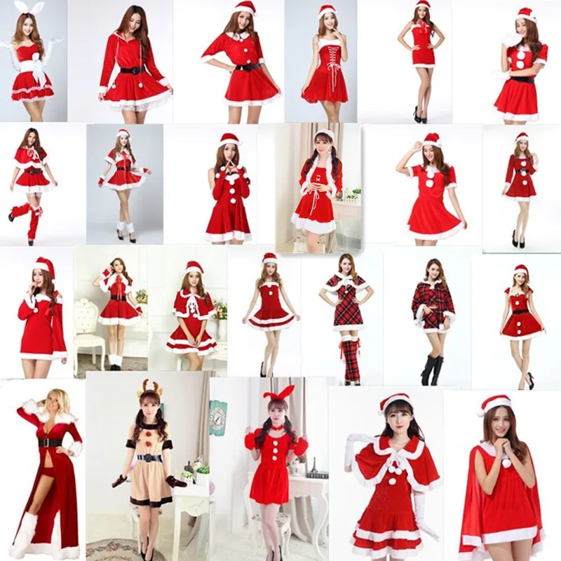 

The new Christmas loaded adult female cos Christmas dress European and American sexy cosplay costumes Halloween costumes