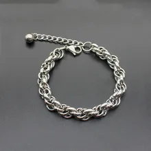 9 мм Очаровательный из нержавеющей стали двойной цепи звено браслеты и браслеты для мужчин Панк мужской браслет аксессуары ювелирные изделия подарок