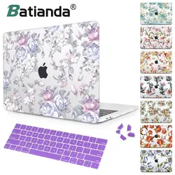 Кристалл Цветочный чехол для MacBook Air 11 A1465/air 13 дюймов A1466 pro 13,3 15 A1278 retina 13 A1502 новый Pro 13 15 Air 13 A1932