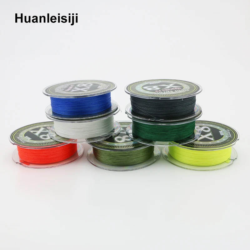 HLSJ8 plait бренд 100 м PE плетеная леска 8 стендов 80LB 10LB 20LB 60LB мультифиламентная для