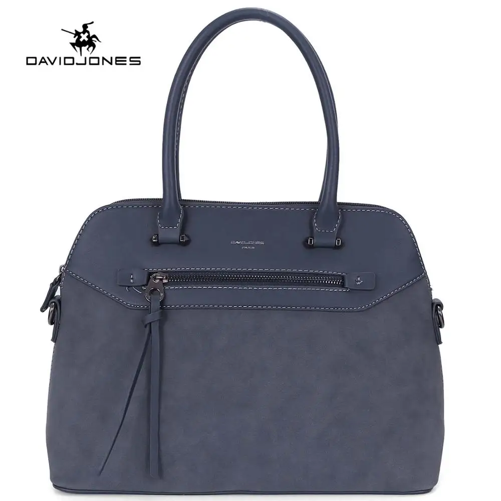 Женская сумка из искусственной кожи, женская сумка-тоут, большая женская однотонная сумка на плечо, брендовая сумка через плечо - Цвет: Синий