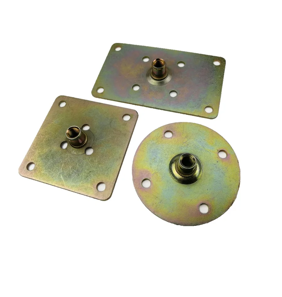 12Pcs/Lot Premintehdw M8 Thread Leg Mounting Plate Furniture Legs