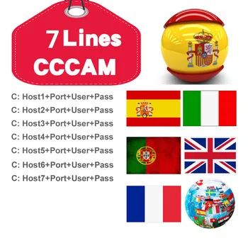 

Fast and Stable CCcams Europe 7lines Card Mgcam for TV Samsat Starsat Satellite TV Receiver via usb wifi remote cont