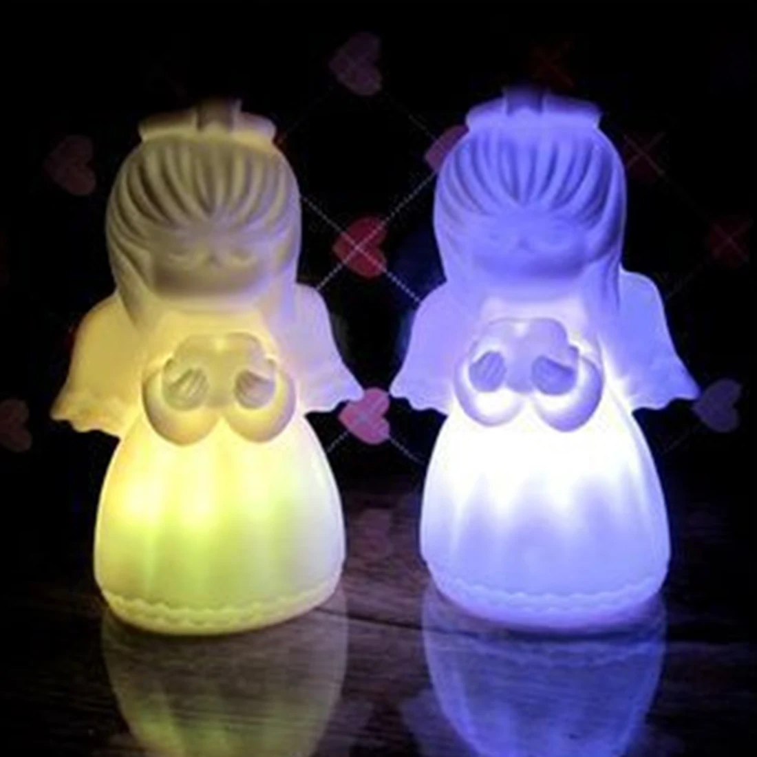 

1pcs Angel Night Light Energy Saving LED Lamp Romantic LED Colorful Changing Villain Lights for Kids Gift