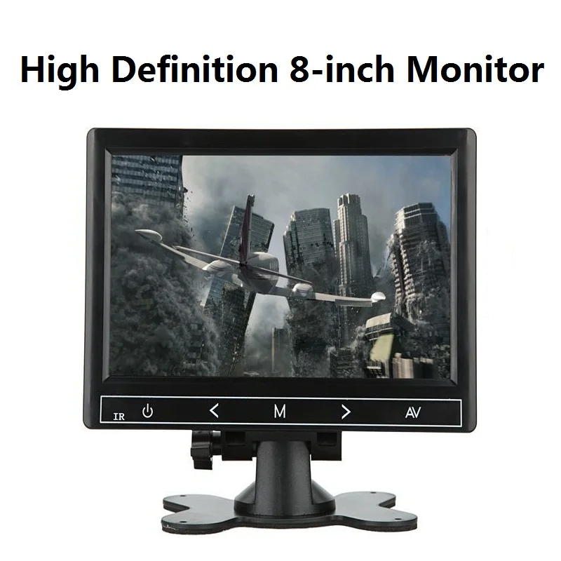 

4:3 8 inch TFT LCD Color Video Monitor CCTV Monitor Screen HDMI VGA BNC AV Input for PC CCTV Security and Stand Rotating Screen