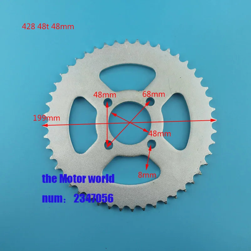 

Aluminum 428 48T Tooth 48mm Rear Chain Sprocket fit ATV Quad Pit Dirt Bike Buggy Go Kart Motorcycle