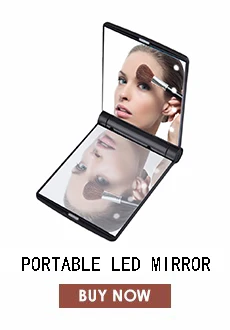 Светодиодный светильник для макияжа с сенсорным экраном, 3 складных стола, настольное туалетное зеркало, светодиодный светильник, 1X/2X/3X увеличительное зеркало для макияжа